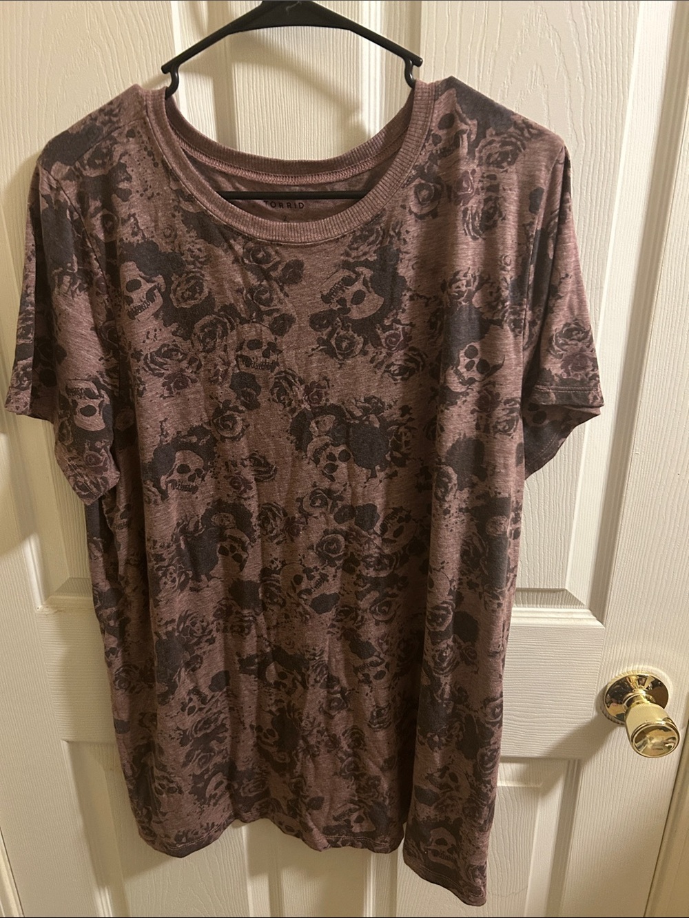 torrid Mauve Skull & Rose Graphic Tee